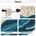 thumbnail image 5 of Teal Waves Tier Curtains, Watercolor Sun Turquoise Ombre Light Filtering Kitchen Curtains, 2Pcs Rod Pocket Half Window Treatments Panels for Sink Cafe Cabinet Camper 27.5x36 Inches, 5 of 9