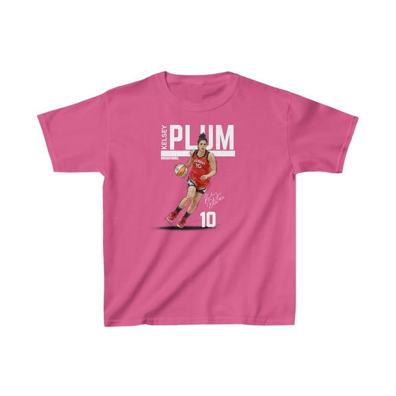 Las Vegas Kelsey Plum #10 Throw Shirt Cartoon Basketball Kids Cotton Tee