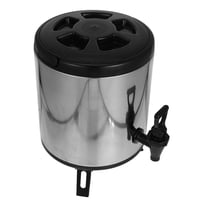 HOMEMAXS Commercial Insulated Beverage Dispenser with Dual Temperature Function Silver ABS Stainless Steel Polyurethane 6liter Capacity