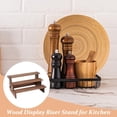 thumbnail image 4 of 3 Tier Wooden Display Risers Stand Rectangle Wood Table Cupcake Stand Spice Rack Organizer Coffee Jewelry Perfume Organizer for Cabinet Home Wedding Party for DIY, 4 of 7