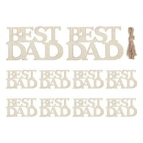 10Pcs Best DAD Unfinished Wood Crafts Fathers Day Crafts for Kids Father's Gift