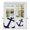 Navy, variant on Nautical Anchor Tier Curtains, Farmhouse Minimalist White Abstract Art Light Filtering Kitchen Curtains, 2Pcs Rod Pocket Half Window Treatments Panels for Sink Cafe Cabinet Camper 27.5x24 Inches