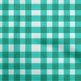 thumbnail image 1 of oneOone Viscose Jersey Turquoise Green Fabric Gingham Check Fabric For Sewing Printed Craft Fabric By The Yard 60 Inch Wide, 1 of 4