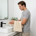 thumbnail image 6 of Kyusrd Hand Towels for Bathroom,Cotton Soft Absorbent Decorative Hand Towel for Face Spa Bath Gym Kitchen,White,34x74cm, 6 of 6