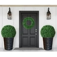 thumbnail image 4 of Pebbuoy Artificial Plant Topiary Ball Faux Boxwood Decorative Balls for Backyard, Balcony, Garden, Wedding Party, Home Office Decor, 4 of 6