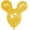 Goldenrod, variant on PMU Mouse Head Shaped Balloons 18 Inch PartyTex Premium Assorted Colors Latex with 12 pcs Mickey Balloon Weight Great for Mickey Mouse Theme Parties