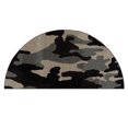 thumbnail image 1 of Camouflage Smoke Screen Area Rug for Living Room, Dining Room, Kitchen, Bedroom, Kids, Made In USA - 24" x 48" Half Round, 1 of 2