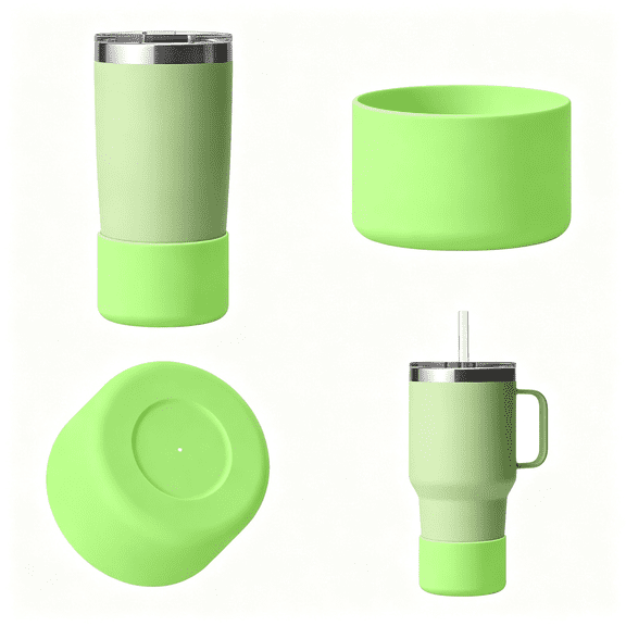 NORIZF 2 Pack Silicone Boot Compatible with 12Oz 18Oz Water Bottle & 20-30Oz Tumbler, Anti-Slip Shock Absorbent,Water Bottle Accessories Car Cup Friendly, Bpa Free