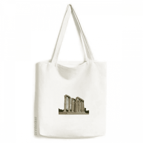 Temple Building Antiquity Tote Canvas Bag Shopping Satchel Casual Handbag