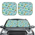 thumbnail image 2 of Naloa World Travel1 2 Piece Foldable Car Sun Shades, Car Windshield Sunshade, Front Window Sunshade for Car, Truck, SUV - Medium, 2 of 7
