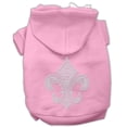 thumbnail image 5 of Silver Fleur De Lis Rhinestone Dog, Cat, or Pet Hoodie, 5 of 6
