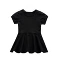 thumbnail image 2 of LYHaoo Girls Summer Dresses Casual Dress For Baby Toddler Girls Pure Color Elastic Waist Outdoor Play Dress For 5 Months To 4 Years,Toddler Dresses Sizes 18-24 Months Black, 2 of 4