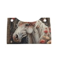 thumbnail image 2 of Sikiie Vintage Floral White Horse Leather Tissue Box Cover Rectangle, Long Tissue Box Cover, Tissue Box Holder, Tissue Holder for Bathroom, 2 of 7
