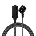 thumbnail image 4 of Cordinate Designer Extension Cord, 3-Outlet, Gray, 8 ft. Braided Cord, 15A - 42841, 4 of 9