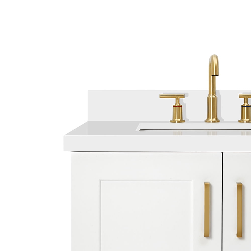 ARIEL TAYLOR 43 IN. LEFT OFFSET SINGLE RECTANGLE SINK VANITY IN MIDNIGHT BLUE