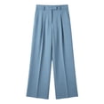 thumbnail image 4 of Sevevn Women's Fall High-Waisted Pleated Wide-Leg Dressy Work Pants with Side Pockets, 4 of 7