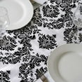 thumbnail image 2 of BalsaCircle 12" x 108" Flocking Taffeta Table Top Damask Runner Black, 2 of 4