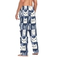 thumbnail image 3 of FORMRS Mens Pajama Pants with Pockets Sleepwear Lounge Bottoms Sizes S-2XL, Blue Cats and Hearts, 3 of 7