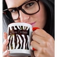 thumbnail image 2 of Zebra Print Merry Christmas With Tree, 11oz Two-Tone Red Mug, 2 of 7