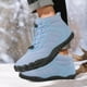 thumbnail image 4 of Botas de Nieve WDOplteas Con Forro Piel Zapatos Nieve para Tobillo Mujeres Hombres para Senderismo Azul 36, 4 of 9