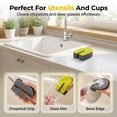 thumbnail image 6 of U-Shaped Double-Sided Sponge Cleaner, Non Scratch Emery Scrubbing Pad for Dishes, Heavy Duty Scrubber for Cups, Bowls, Knives and Wire Mesh Colander (4pcs), 6 of 8