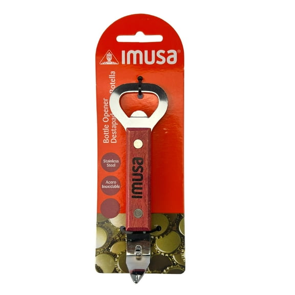 IMUSA Bottle Opener with Wood Handle