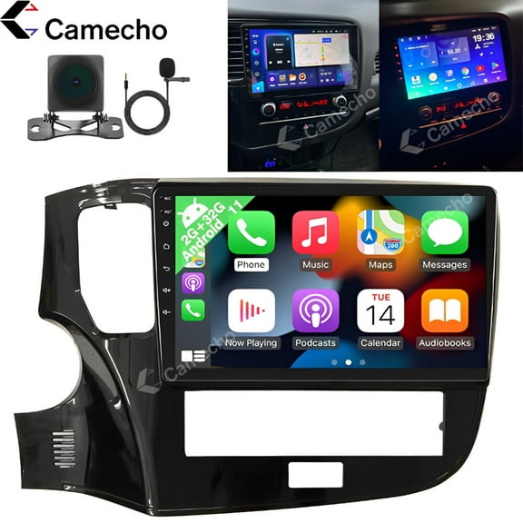 Car Stereo Radio for Mitsubishi Outlander 2020-2022 10 Inch Android 13 Touchscreen Wireless Carplay, Car Radio 2 32G Wifi GPS Navigation Android Auto
