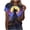 Watercolor print, variant on Uootdi Halloween Short Sleeve Tops for Women Short Sleeve Neon Swirl Pumpkin Moon Star All Over Print Halloween Womens Shirts Loose Fit Casual Tops