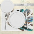thumbnail image 3 of Ambesonne Animal Place Mats Set of 4, Contour Feather Fashion, Standard Size, Teal Brown, 3 of 6