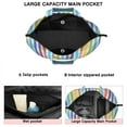 thumbnail image 3 of Colorful Striped Checkered Pattern Travel Tote Bags for Women Carry On,Large Weekender Bags for Women Travel,Multi Functional Duffle Bag for Work,Shopping,Sports, 3 of 5