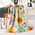 thumbnail image 2 of Pioneer Flower Blanket,Comfortable Soft Flannel Throw Blanket,All Season,Warm Lightweight Blankets for Sofa Bed Couch Living Room Chair,60"x80"(150x200cm), 2 of 4