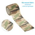 thumbnail image 3 of Uxcell Camouflage Tape 2" x 5 Yards, 3 Pack Self Adhesive Protective Camo Tape Wrap Waterproof Bandage, Dark Camo, 3 of 5