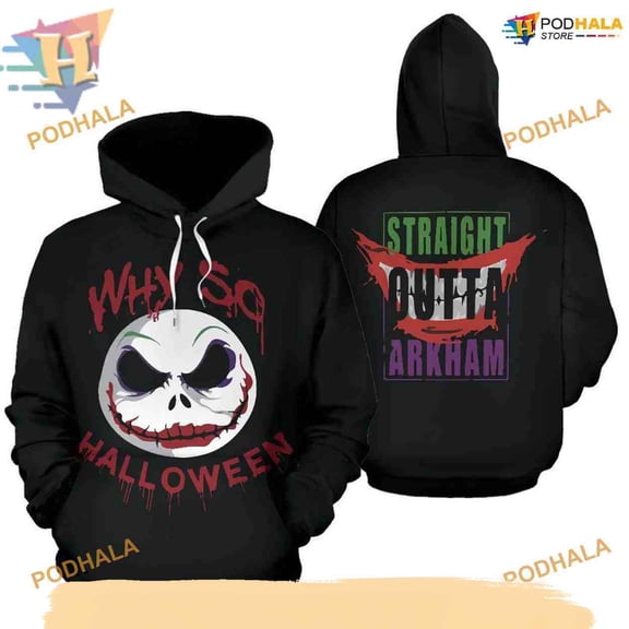 Unisex Jack Sally 3D Xmas Hoodie, Funny Christmas Gift Ideas