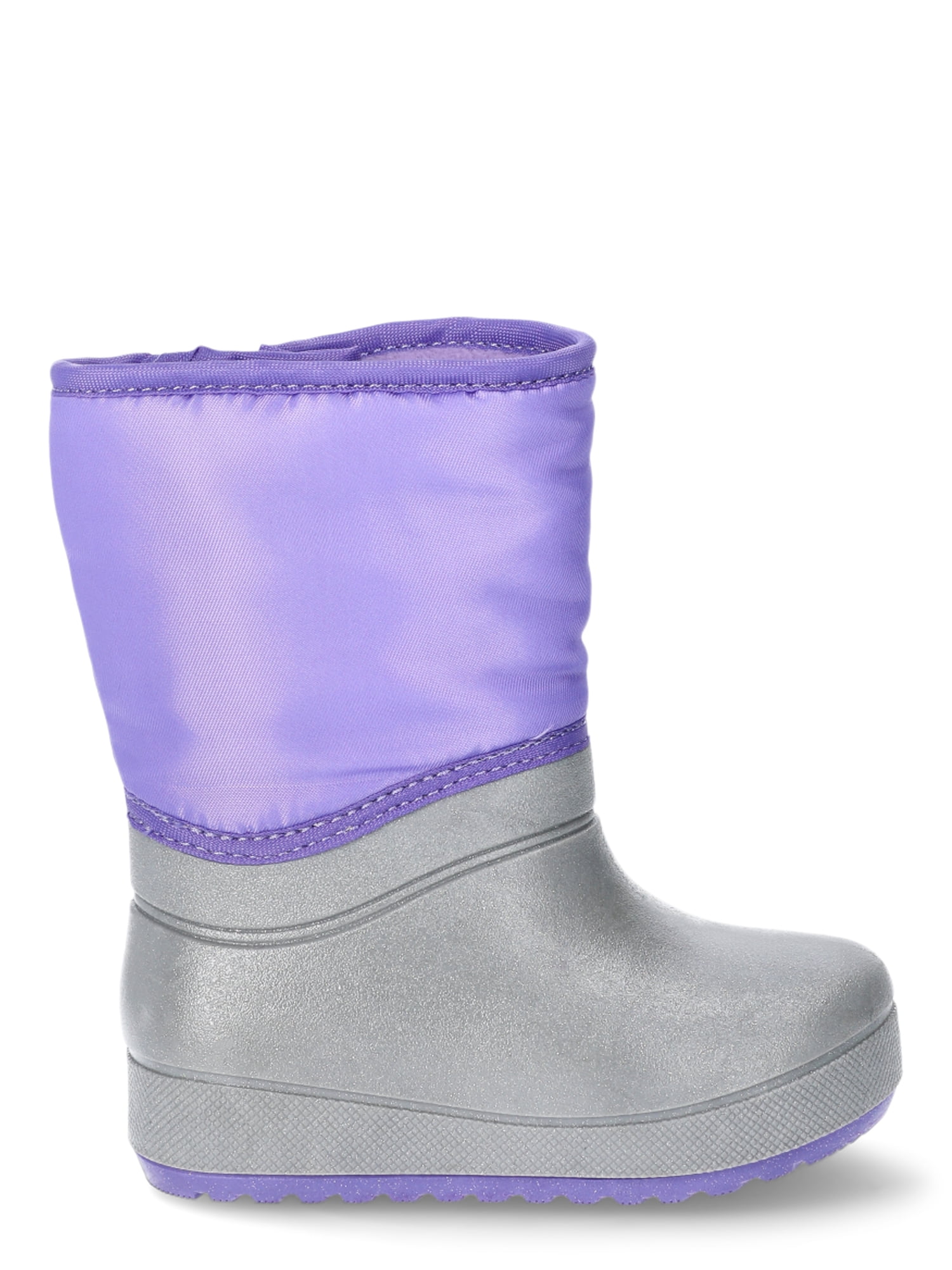 Wonder Nation Girls Glitter Winter Boots with Side Zip