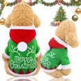 thumbnail image 1 of Disfraces divertidos para perros y gatos, Navidad para mascotas, lindos disfraces navideños verdes para mascotas, ropa de abrigo de lana Ormromra FLD-3323, 1 of 3