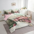 thumbnail image 4 of Manfei Merry Christmas 7-Piece Twin Bedding Sets.Chic Xmas Tree Bedding Comforter Set,Pink Train Sheet Sets For Girls Kids,Breathable Home Decor Reversible, 4 of 9