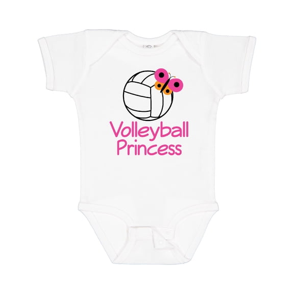 Inktastic Volleyball Butterfly Princess Girls Baby Bodysuit