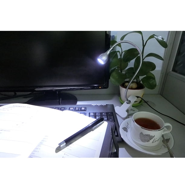 Luces de lectura Colco Lámpara de escritorio junto a la cama LED USB brillos luz de abrazadera