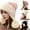 Khaki, variant on Summer Hot Sales Under $5 Khaki Beanie Hats GIJNRIUIUA Ladies' Winter Knitted Hats Stylish and Versatile Ear Protecting Hats Cute Hats with Three and Beads Warm Korean Style Hats Hijab Cap