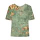 thumbnail image 5 of Fiudx Ofertas Flash Del Día Camiseta Holgada Informal con Estampado para Mujer, Tops de Manga Corta con Cuello de Muñeca, Blusa Bonita y de Lino, 5 of 5