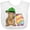 AA-White, variant on Inktastic Hip Hop Artist Cute Easter Bunny Painting Egg Boys or Girls Baby Bib