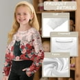 thumbnail image 6 of Xoenoiee Cat Rose Flower Print Girls Crop Top Sweatshirt Long Sleeve Pullover Tops Teen Girl Casual Round Neck Fall Winter Sweater, 13-14 Years, 6 of 7