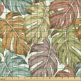 thumbnail image 2 of Ambesonne Exotic Fabric by the Yard Upholstery, Colorful Nostalgic Monstera, 5 Yards, Multicolor, 2 of 5