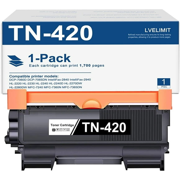 TN420 Toner Cartridge Replacement for Brother TN420 TN-420 to Compatible with HL-2270DW HL-2280DW HL-2230 MFC-7360N MFC-7860DW Printer (Black 1-Pack)