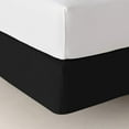 thumbnail image 6 of DNG Creations 1 Piece Box Spring Cover 100% Egyptian Cotton Wrap Around 4 Sides for Hotel & Home, Fits Box Springs up to 12 Inch Deep Pocket ( Solid Black - Full ), 6 of 7