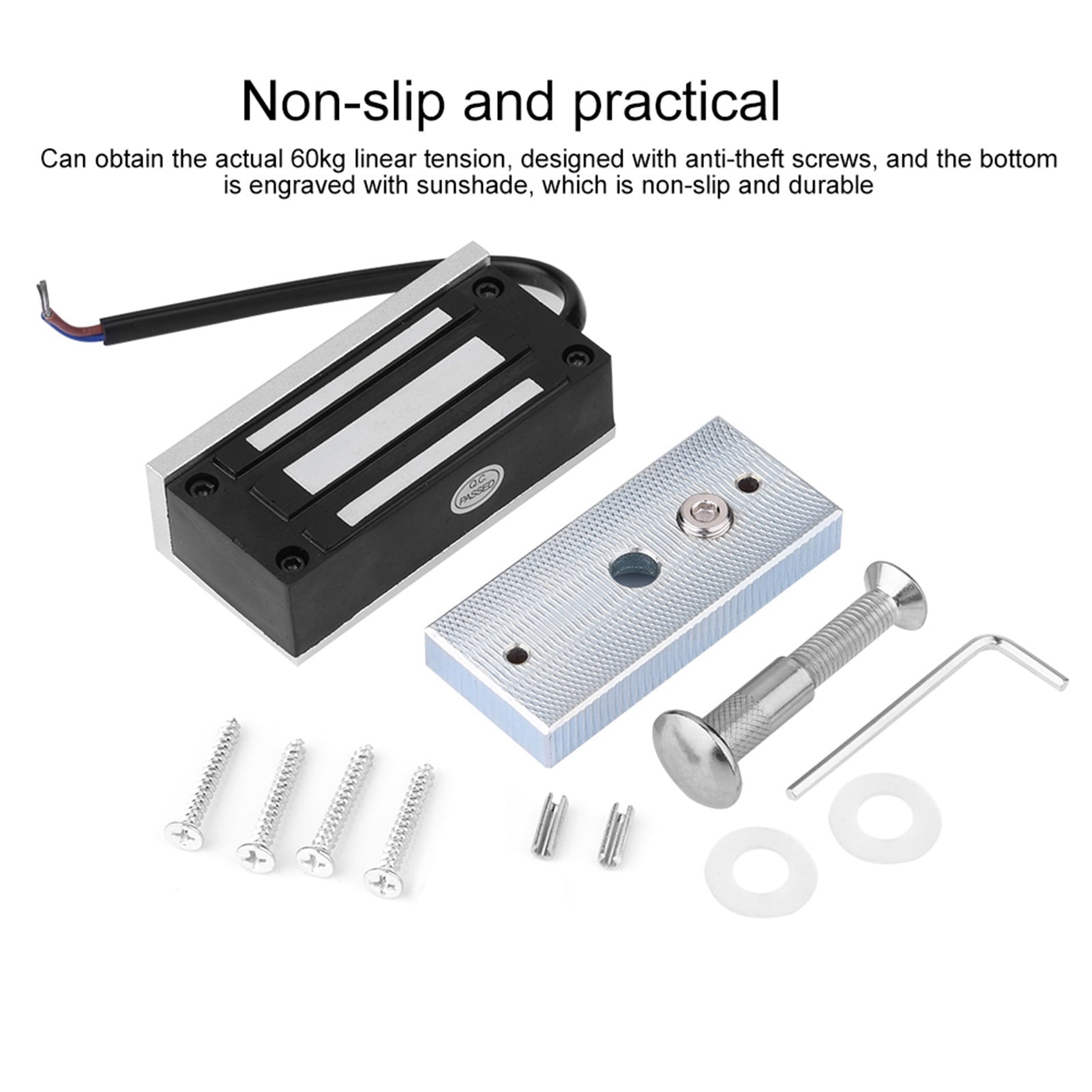 Riousery Electric Magnetic Door Lock 60kg Strong Force Access Control for Door Cabinet Drawer (7.87 inches / 20 cm) Hardware Security