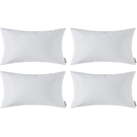 

MIULEE Pack of 2 Decorative Outdoor Waterproof Pillow Covers Square Garden Cushion Cases PU Coating Throw Pillowcase Shell for Tent Park Couch 16x16 Inch White