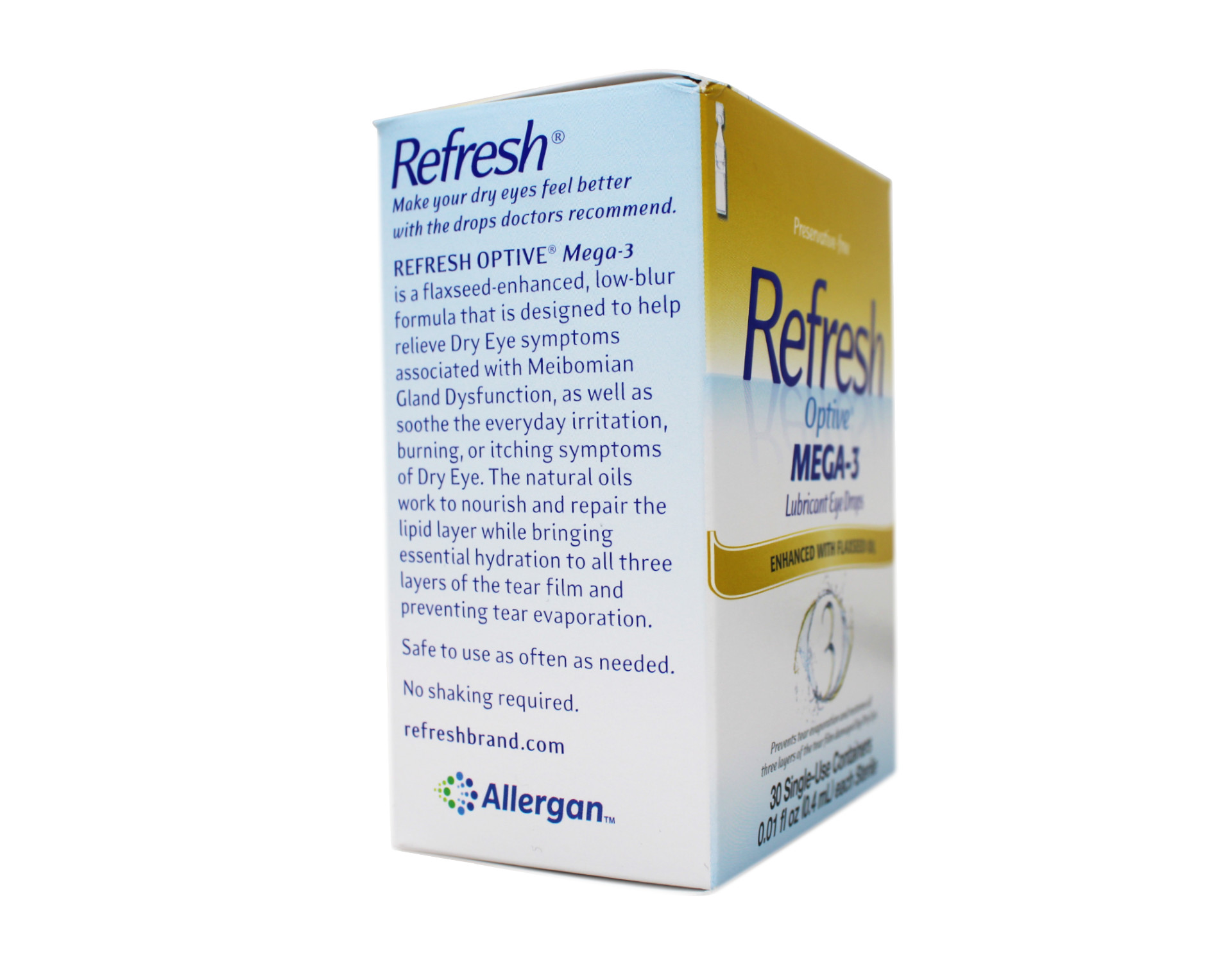 Refresh Optive Mega 3 Lubricant Eye Drops Preservative Free 30 Ea - image 5 of 5