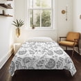 thumbnail image 4 of Boho Grey Floral Small Tapestry for Bedroom Wall Hanging Tapestry, Vintage Farmhouse Paisley Plant Leaf Ceiling Backdrop Tapestries Poster Blanket Wall Decor for Teens Room Living Room Dorm 23" x 28", 4 of 8
