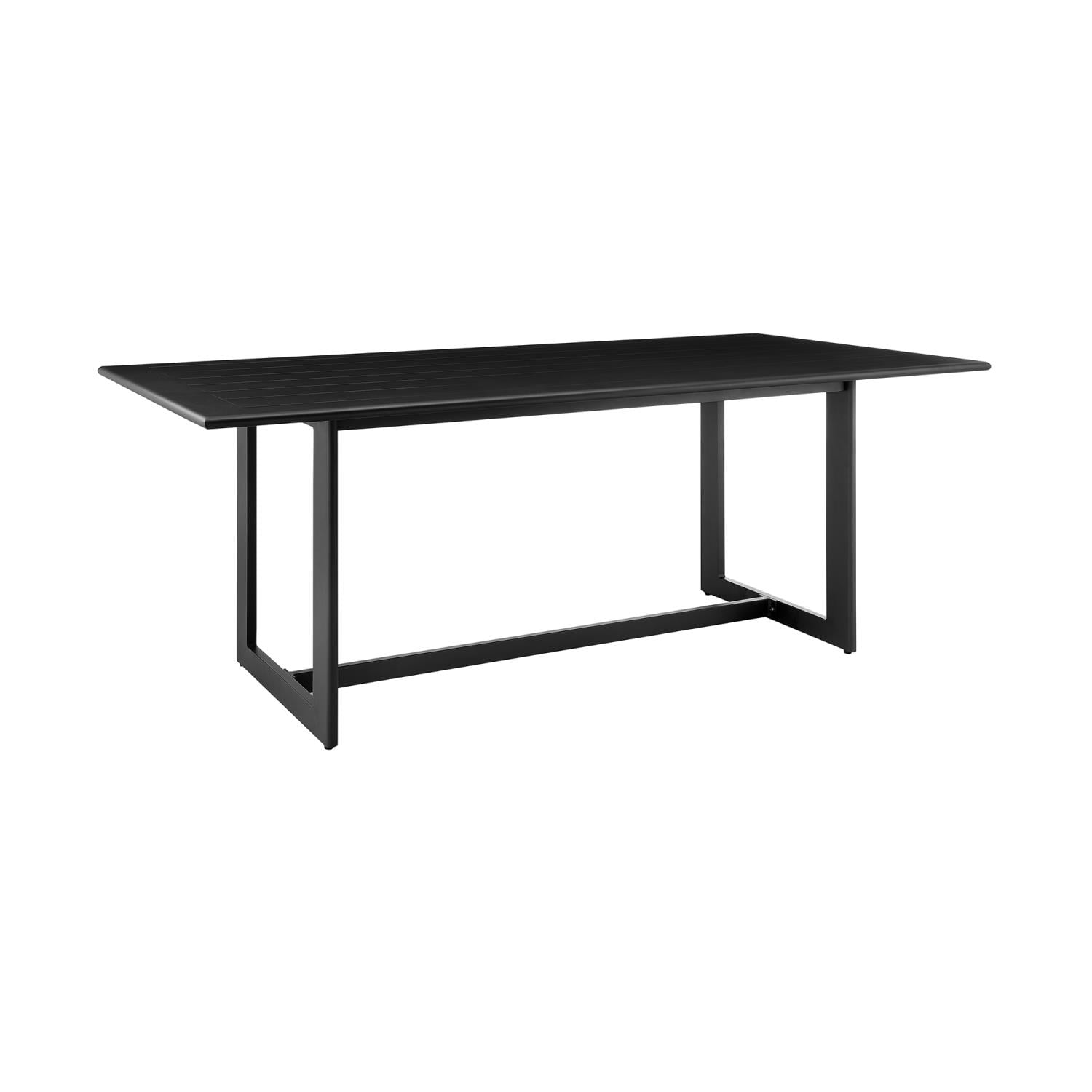 Armen Living Cayman Patio 7-Piece Dining Table Set With Black SETODCA7BLGRY